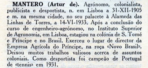 Verbete sobre Artur Mantero Belard (1905-1933) na GEPB, c. 1945